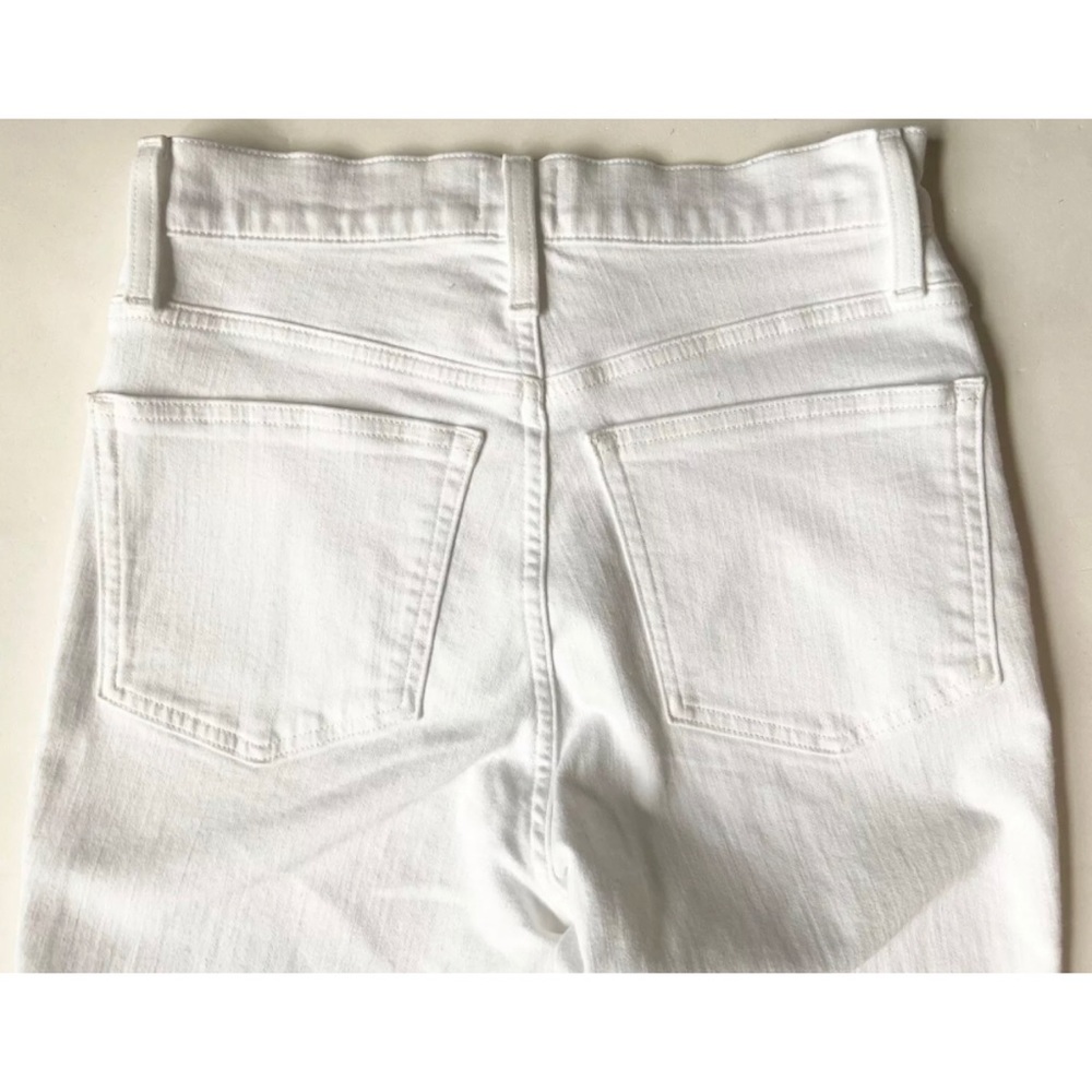 J Crew Denim 27 x 31 White Jeans Curvy Full Length Demi Boot Stretch - Picture 11 of 13